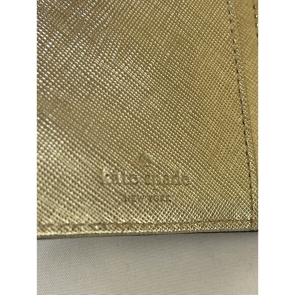 Kate Spade Black & Gold Skinny Slim Leather Women's Designer Wallet - Picture 9 of 11